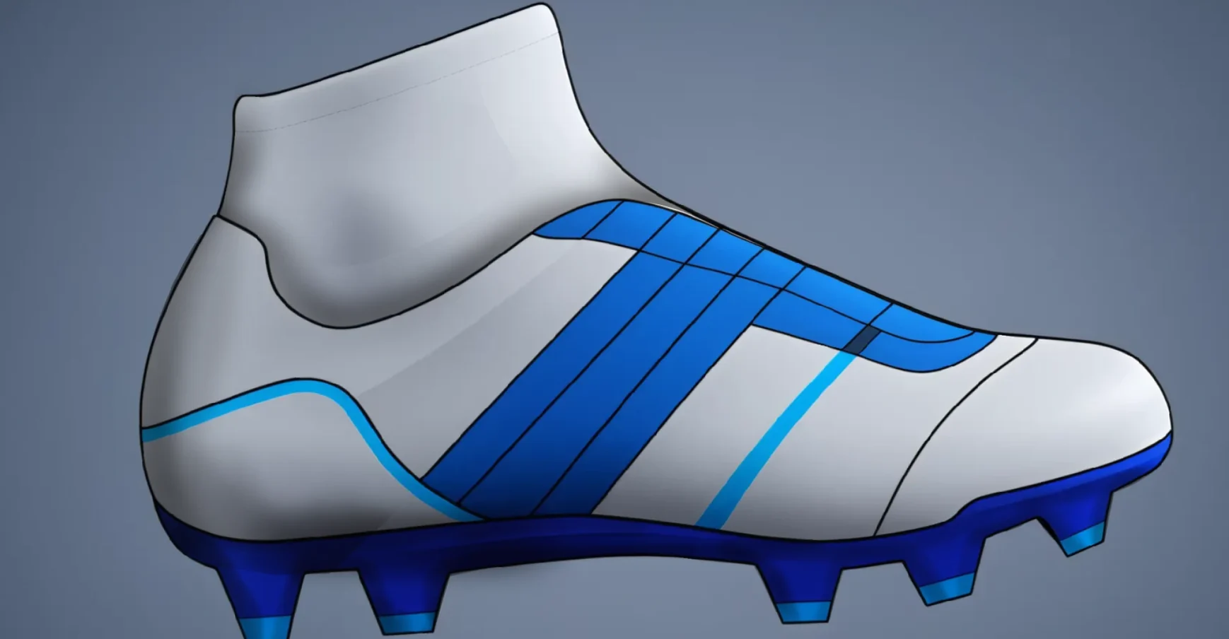 Croquis couleur de la chaussure de football